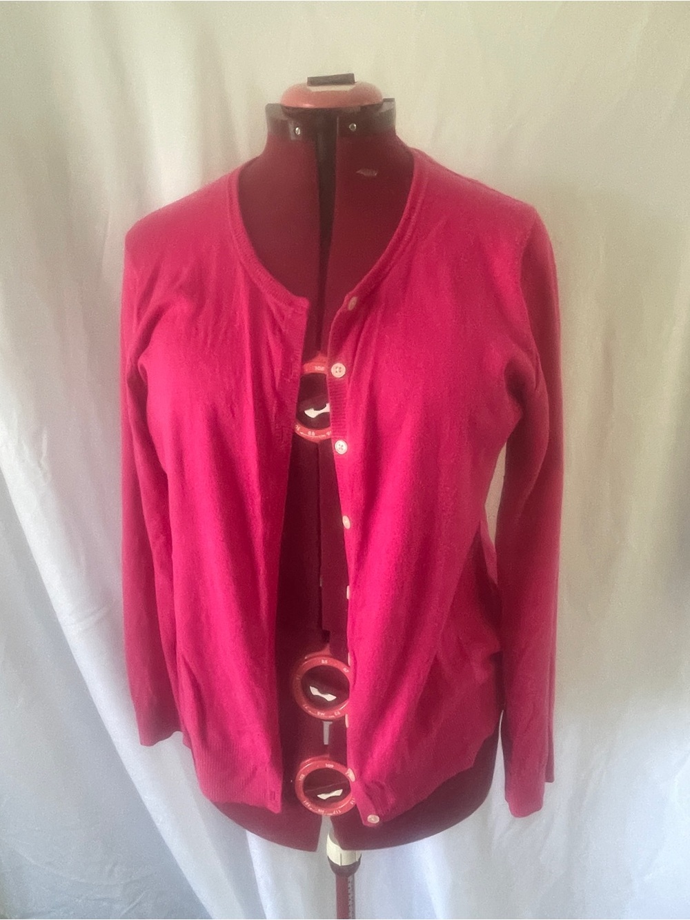 Old Navy Bright Fuchsia Button-Front Cardigan
